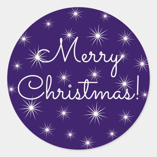 メリークリスマスナイトスターリースカイ ラウンドシール (正面)