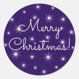 メリークリスマスナイトスターリースカイ ラウンドシール
