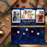 メリークリスマスナイト金ゴールドスター3 Photo Collage シーズンカード<br><div class="desc">フェスティバル応援を送素晴らしるメリークリスマスナイト金ゴールドスター3 Photo Collageホリデーカード！このカードは、金ゴールドスターの見事な金ゴールドデジタル効果、美しい星空の夜、そして素敵な「メリークリスマス」スクリプトを特徴とする休日の精神をキャプチャする。思カスタマイズい出を示す3枚のコラージュとお気に入りの文字を追加しパーソナライズされたてメッセージを作成ユニークする。愛する人と幸せを広めるのに最適なカードで、エレガンスとパーソナライゼーションを組み合わせて特別な休日の挨拶を行う。</div>