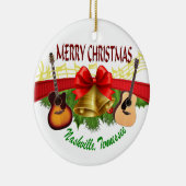 メリークリスマスナッシュビルラウンドオーナメント セラミックオーナメント (右)