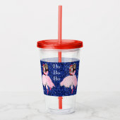 メリークリスマスナッツクラッカーバレリーナダークヘア アクリルタンブラー (正面)