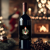 メリークリスマスナツクラッカースクリプト植物学カスタム ワインラベル