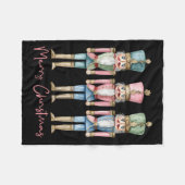 メリークリスマスナツクラッカーバレエフェスティバルクリスマスメンズ フリースブランケット (正面(横))