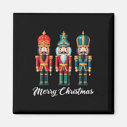 メリークリスマスナツクラッカーバレエフェスティバルクリスマスメンズ マグネット (正面)