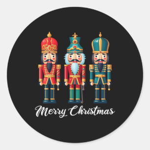 メリークリスマスナツクラッカーバレエフェスティバルクリスマスメンズ ラウンドシール