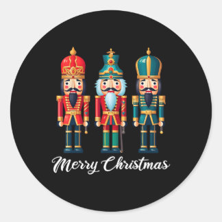 メリークリスマスナツクラッカーバレエフェスティバルクリスマスメンズ ラウンドシール