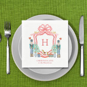 メリークリスマスナツクラッカーモノグラム スタンダードランチョンナプキン