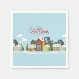 メリークリスマスナプキンズ | ホリデーパーティー スタンダードカクテルナプキン