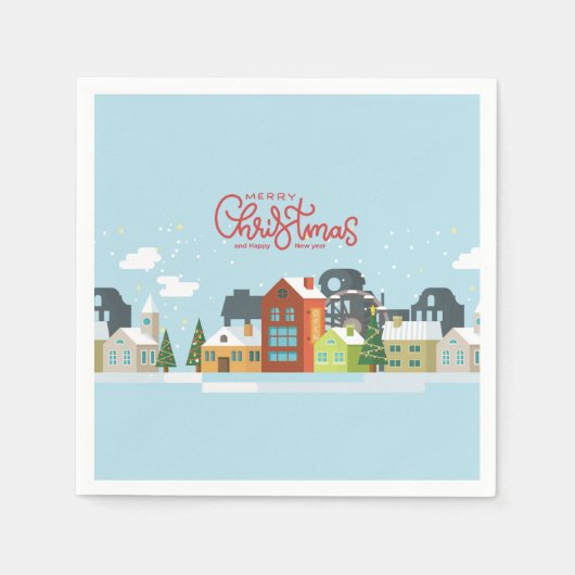 メリークリスマスナプキンズ | ホリデーパーティー スタンダードカクテルナプキン (正面)
