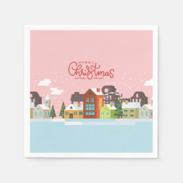 メリークリスマスナプキンズ | ホリデーパーティー スタンダードカクテルナプキン