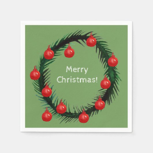 メリークリスマスナプキン スタンダードカクテルナプキン (正面)