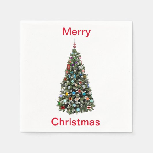 メリークリスマスナプキン スタンダードカクテルナプキン (正面)