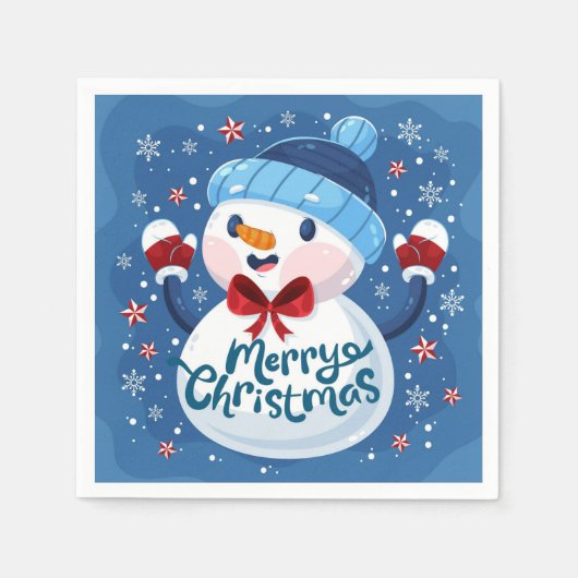 メリークリスマスナプキン スタンダードカクテルナプキン (正面)