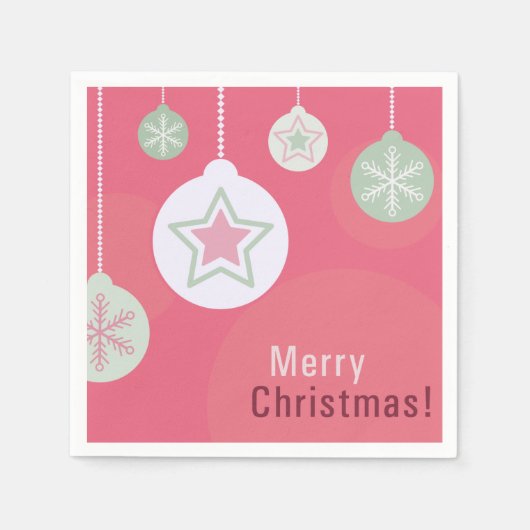 メリークリスマスナプキン スタンダードカクテルナプキン (正面)