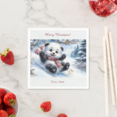 メリークリスマスナプキン！ソリおもしろいに負ける スタンダードカクテルナプキン (インサイチュ)