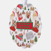 メリークリスマスナン&グランドモノグラム | オーナメントカード (左)