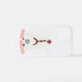 メリークリスマスナースおもしろいPICUナースクリスマス iPhoneケース (裏面横)