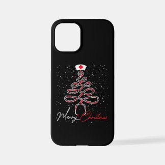 メリークリスマスナースおもしろいPICUナースクリスマス iPhone 12 MINIケース