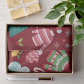 メリークリスマスニットセーター，雪だるま，ツリー 薄葉紙 (ギフト)