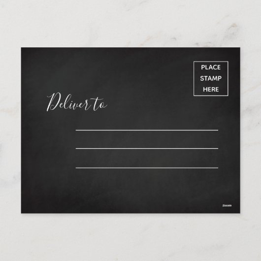 メリークリスマスニューイヤーかわいいタイポグラフィ写真 シーズンポストカード (裏面)