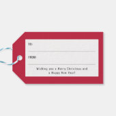 メリークリスマスニューイヤーシックモダン名前をカスタムする ギフトタグ (裏面横)