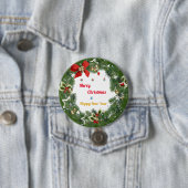 メリークリスマスニューイヤーハッピーホリデーデコール 缶バッジ (インサイチュ)