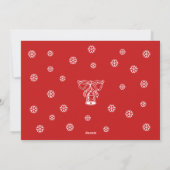 メリークリスマスニューイヤーパーソナライズされたフォトレッド シーズンカード (裏面)