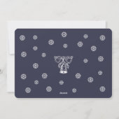 メリークリスマスニューイヤーパーソナライズされたフォトレッド シーズンカード (裏面)