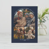 メリークリスマスニューイヤー家族のおもしろいアーチ写真 シーズンカード (スタンド正面)