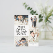 メリークリスマスニューイヤー4フォトコラージュ シーズンカード (スタンド正面)