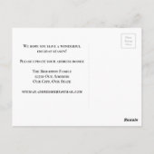 メリークリスマスニューホームアドレスジンジャーブレッドハウス ポストカード (裏面)