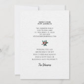 メリークリスマスニューホームキュートバードホリーベリー シーズンカード (裏面)