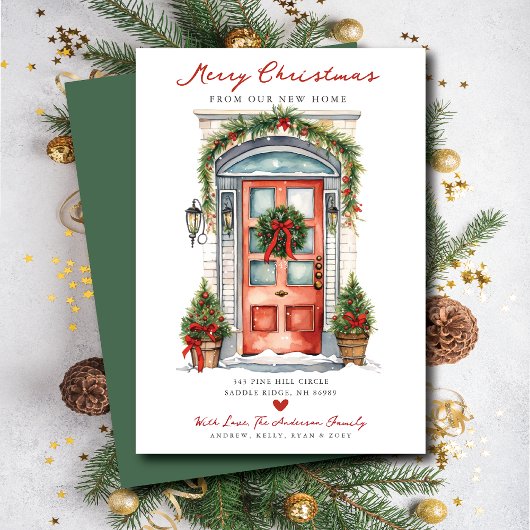 メリークリスマスニューホームドアムービング 案内状