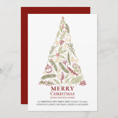 メリークリスマスニューホームパインとヒイラギの木 案内状 (正面/裏面)
