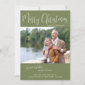 メリークリスマスニューホームパインツリードードルフォト シーズンカード (正面)