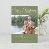 メリークリスマスニューホームパインツリードードルフォト シーズンカード (スタンド正面)