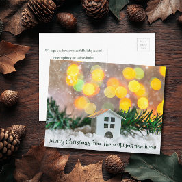 メリークリスマスニューホームフェスティバルホリデームービング ポストカード