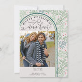 メリークリスマスニューホームフォトウィンターグリーン 案内状 (正面)