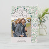 メリークリスマスニューホームフォトウィンターグリーン 案内状 (スタンド正面)