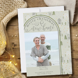 メリークリスマスニューホームフォトパインビレッジムービング 案内状