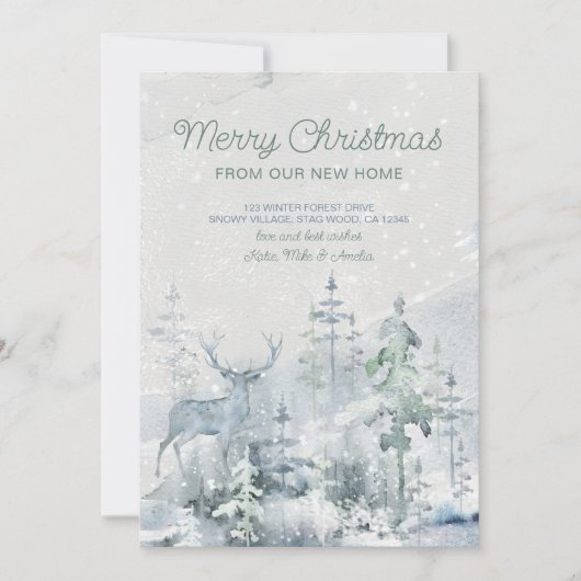 メリークリスマスニューホームフォレストスタグムービング 案内状 (正面)