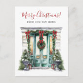 メリークリスマスニューホームフロントドアムービング 案内ポストカード (正面)