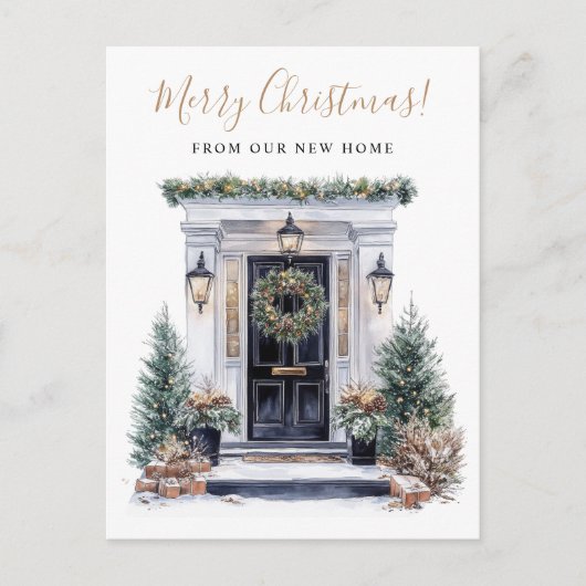 メリークリスマスニューホームフロントドアムービング 案内ポストカード (正面)