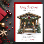 メリークリスマスニューホームフロントドアムービング 案内状