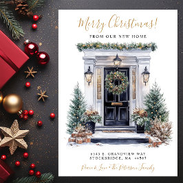 メリークリスマスニューホームフロントドアムービング 案内状