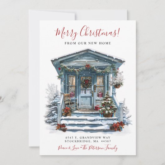メリークリスマスニューホームフロントドアムービング 案内状 (正面)
