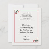 メリークリスマスニューホームフローラフォークアートムービング 案内状 (裏面)