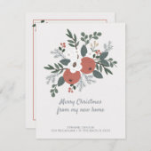 メリークリスマスニューホームフローラフォークアートムービング 案内状 (正面/裏面)