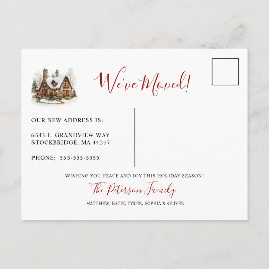 メリークリスマスニューホームムービング 案内ポストカード (裏面)