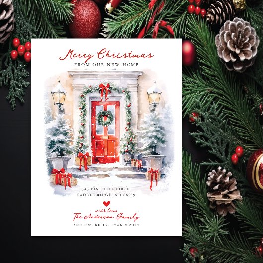 メリークリスマスニューホームムービング 案内ポストカード